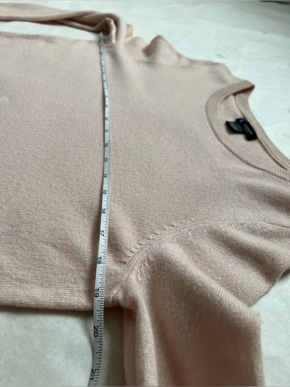 C by Bloomingdale's 100% Cashmere Crewneck Sweater Pink 2-Ply Pullover Size L - Picture 6 of 9